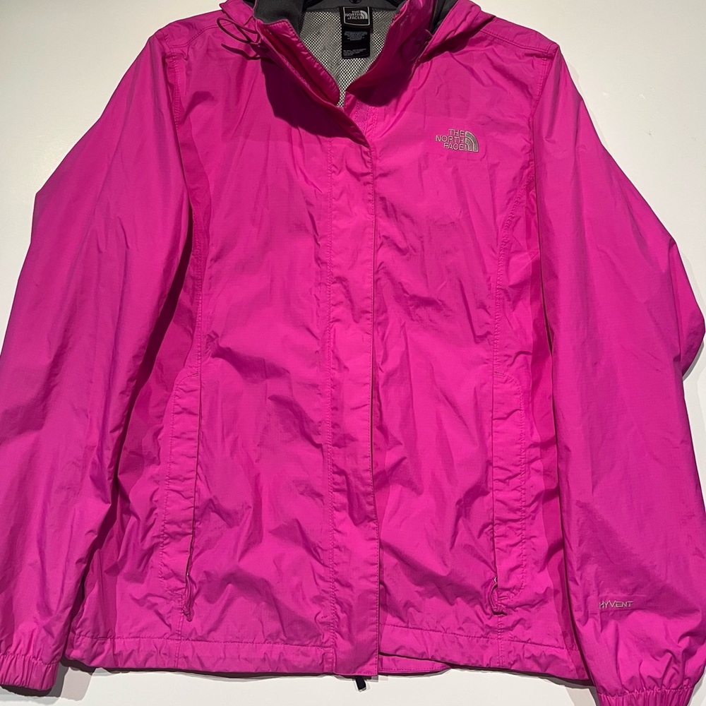 The North Face Pink HyVent Jacket with hoodie